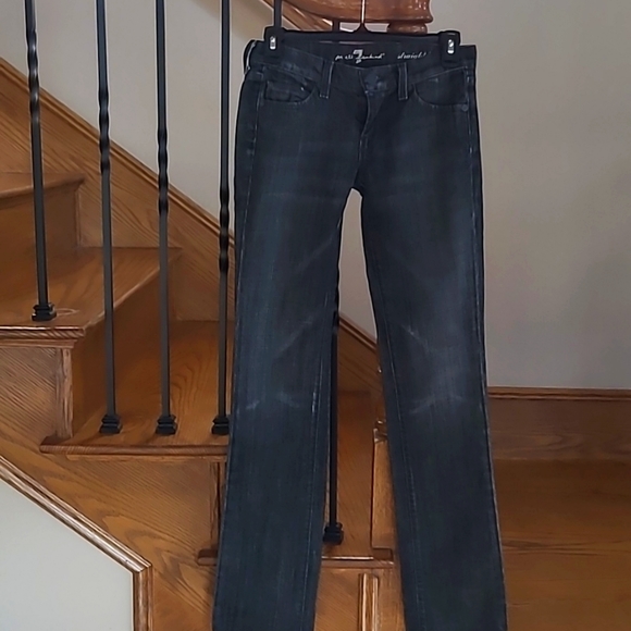 7 For All Mankind Denim - 7 for all mankind Straight Leg Dark Gray Jeans